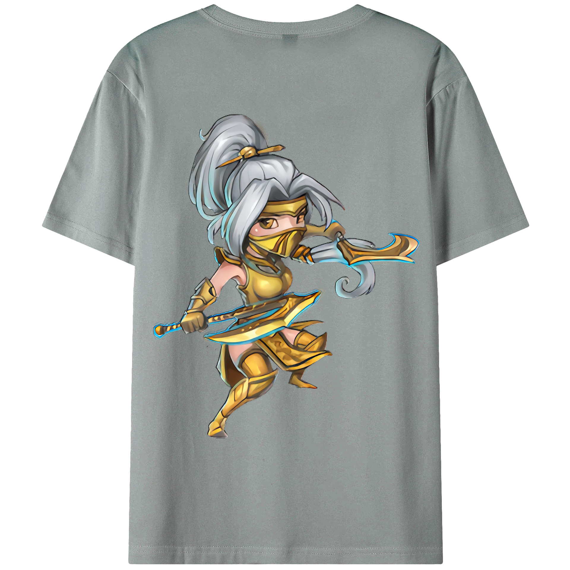 （画像用） リーグ・オブ・レジェンド League of Legends LOL 綿100％ メンズ半袖Tシャツ（バックプリント） 通気性